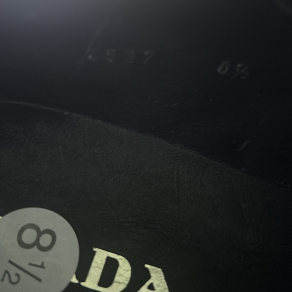 Prada men’s black lizard shoes lace up. - Picture 6 of 6